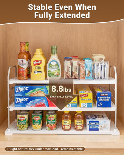 EVERIE Vertical Storage Organizer for Canned Goods and Wrap Boxes, Tool-Free Assembly for Streamlined Kitchen Workflow