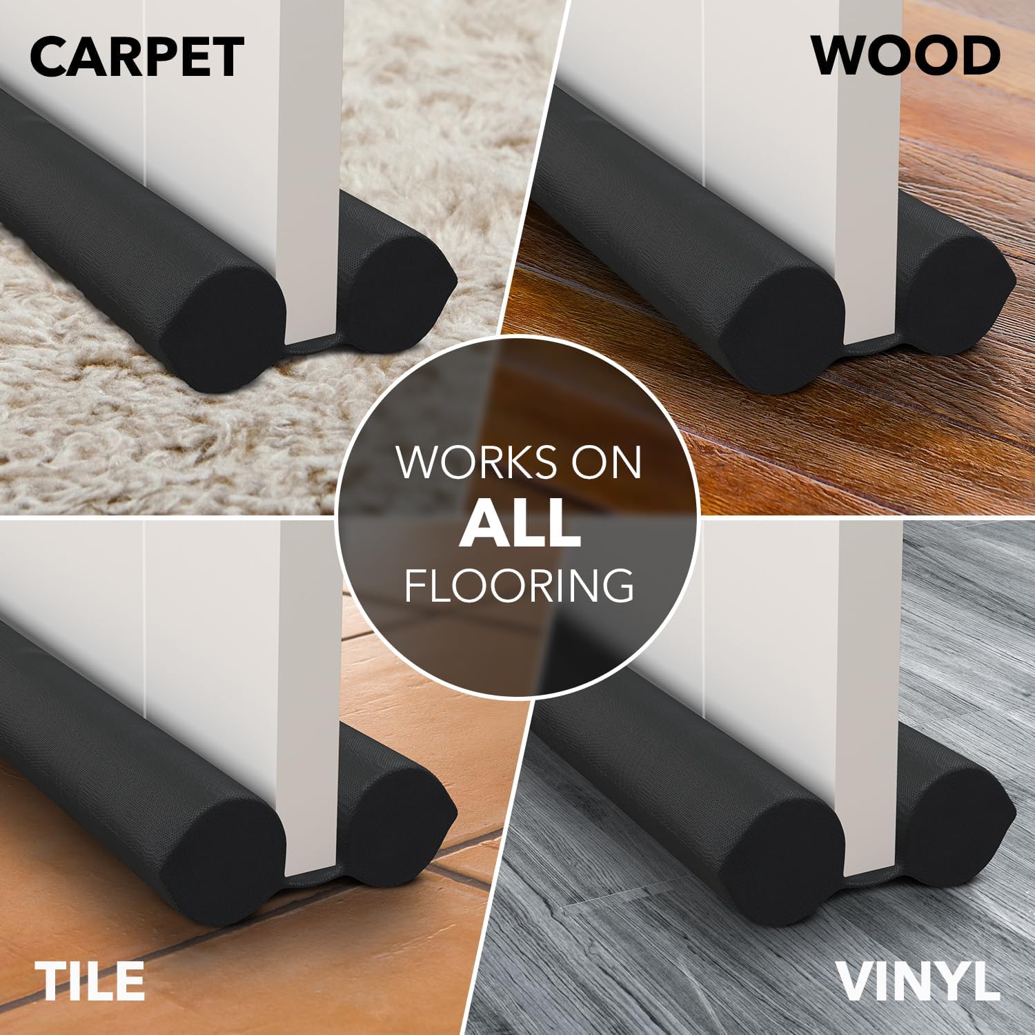 Everlasting Comfort 2-Sided Door Draft Blocker – Stylish Living Room Aesthetic Piece, Fills 1.25 Inch Gaps
