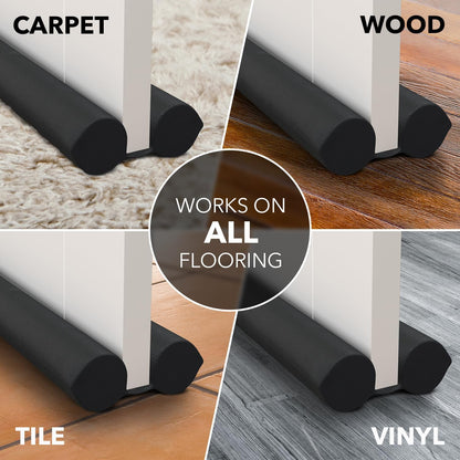 Everlasting Comfort 2-Sided Door Draft Blocker – Stylish Living Room Aesthetic Piece, Fills 1.25 Inch Gaps