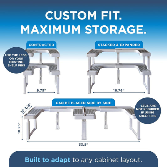 expandable adjustable width ranging from 9.75 inches to 16.76 inches