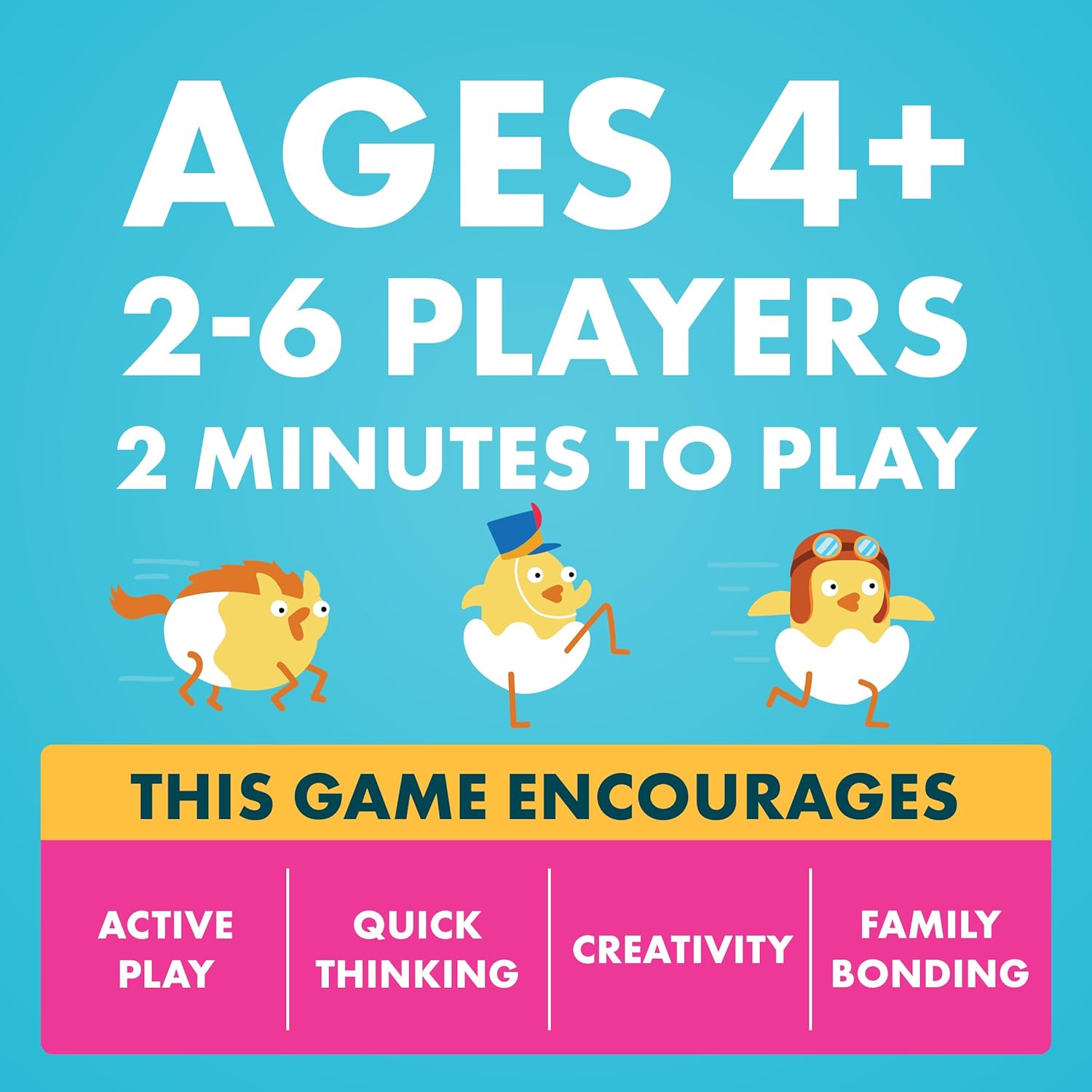 Exploding Kittens Hurry Up Chicken Butt Card Game – Screen-Free Active Play for Kids Ages 4-8, Playroom and Bedroom Floor Favorite