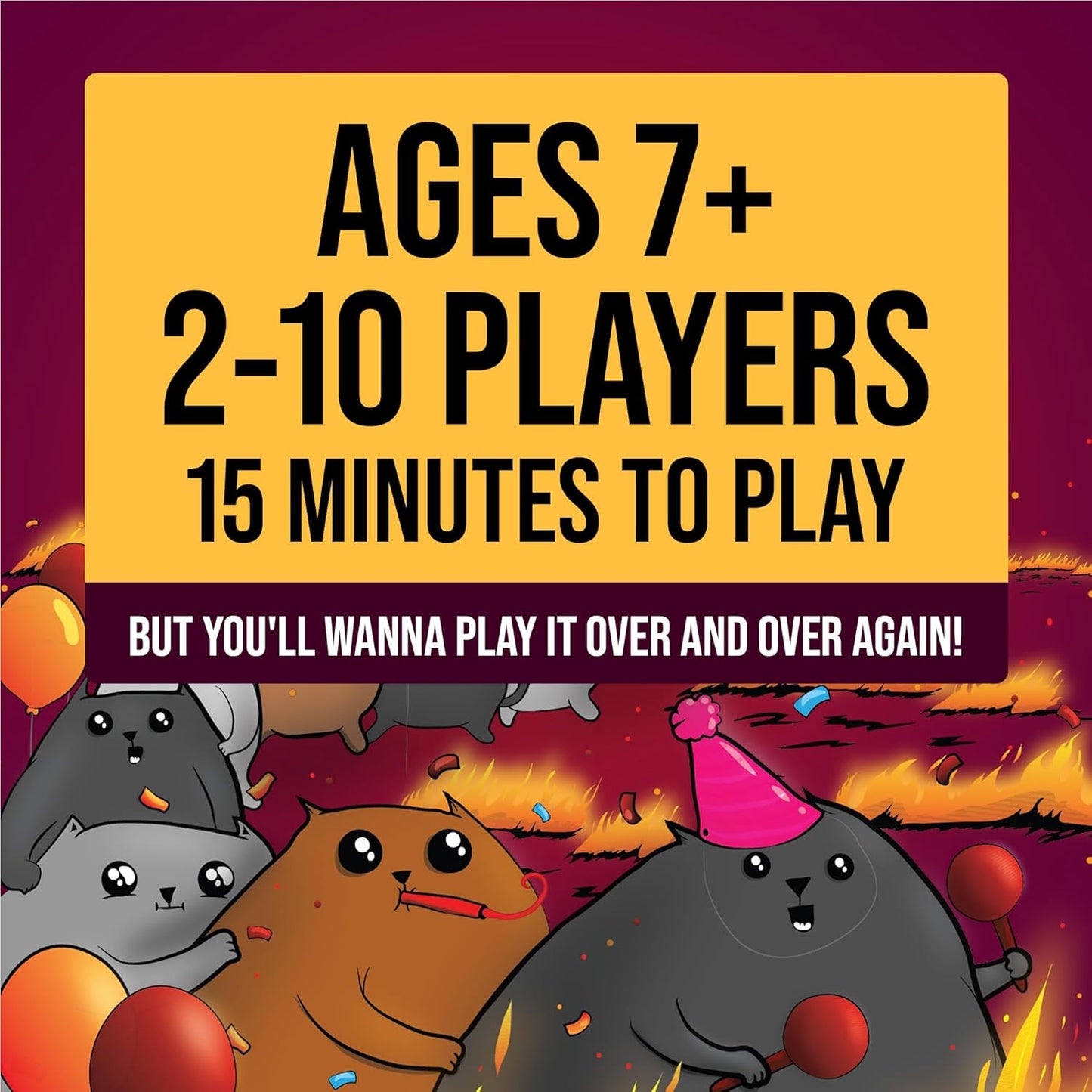Exploding Kittens Party Pack – Kids' Table Card Game for Siblings and Cousins, 2-10 Players