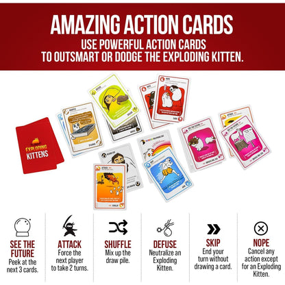 Exploding Kittens Party Pack – One-Box Card Game Collection, No Extra Pieces or Setup