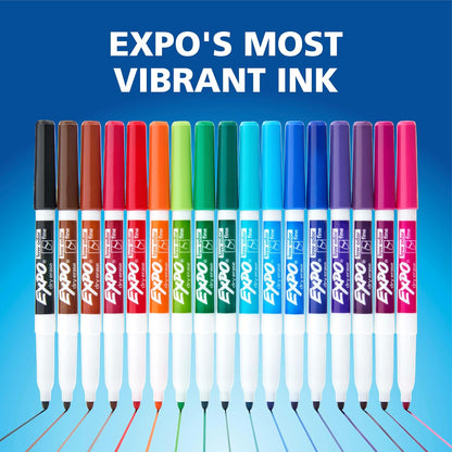 EXPO Low Odor Black Dry Erase Markers Fine Tip 36 Pack – Classroom Supplies for K-12 Teachers and Student Lessons