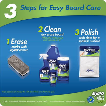 EXPO Soft Pile Eraser – Slim Profile Eraser for Minimalist Home Office Storage