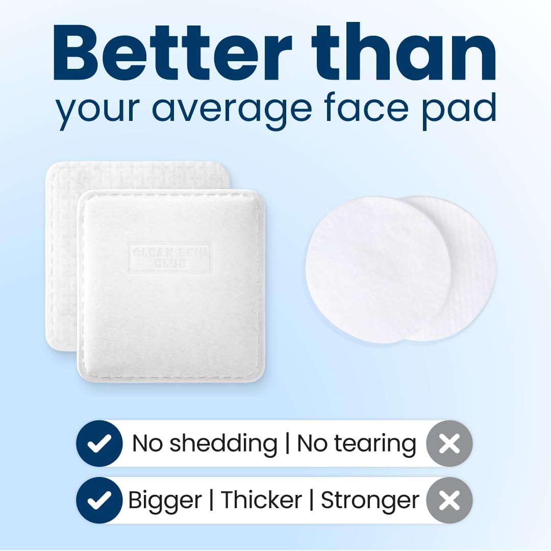 extra-large pad dimensions covering more surface area than standard cotton rounds