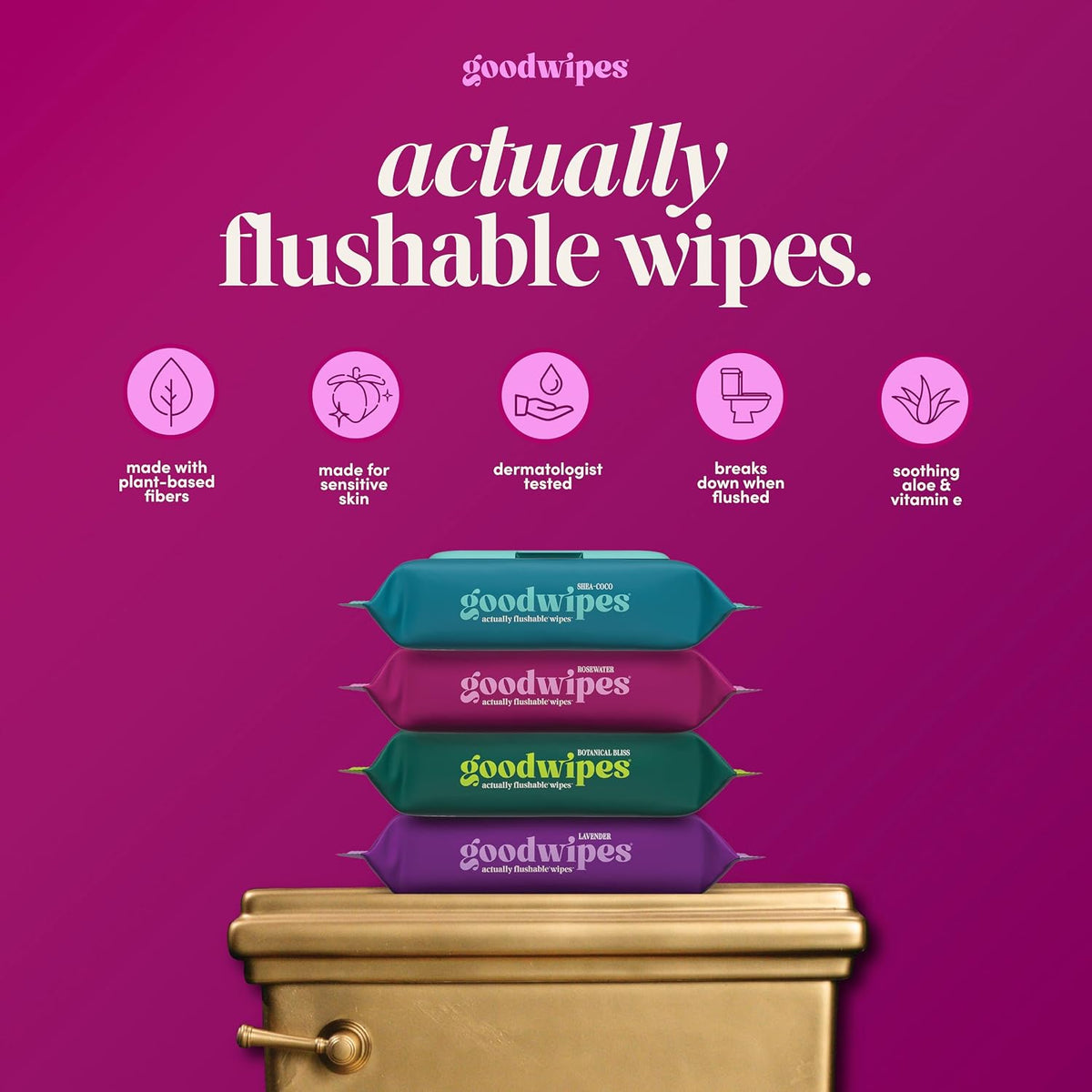 extra-large wipe size — 40% bigger than standard wet wipes, strong when wet