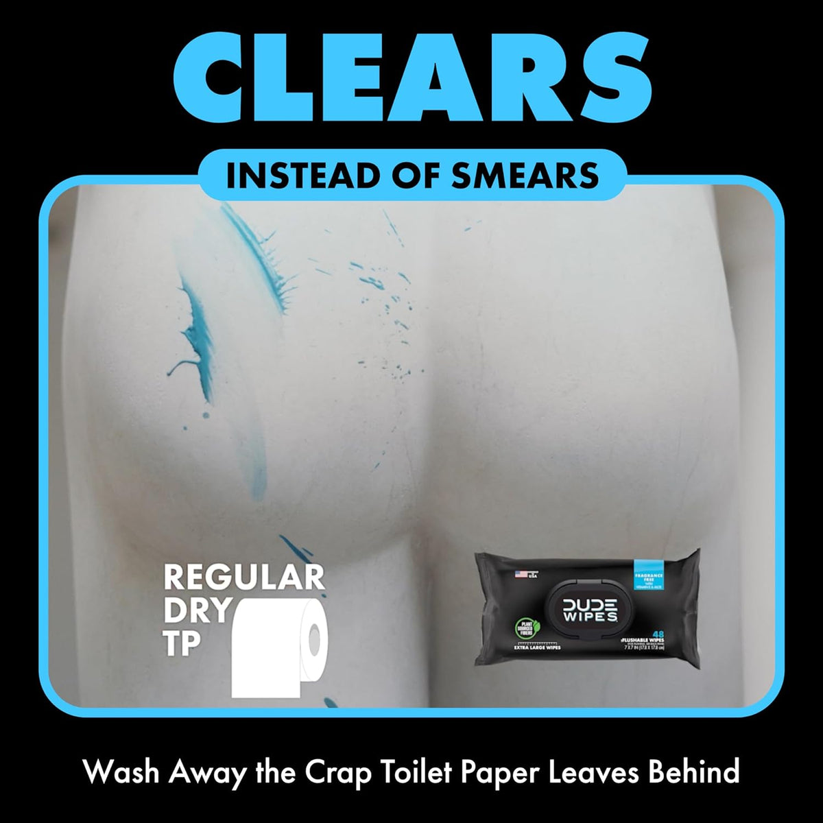 extra-large wipe size for full coverage in a single pass