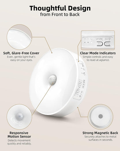 EZVALO Dimmable Puck Lights – Recessed Look Under-Cabinet Lighting Without Wiring or Clutter