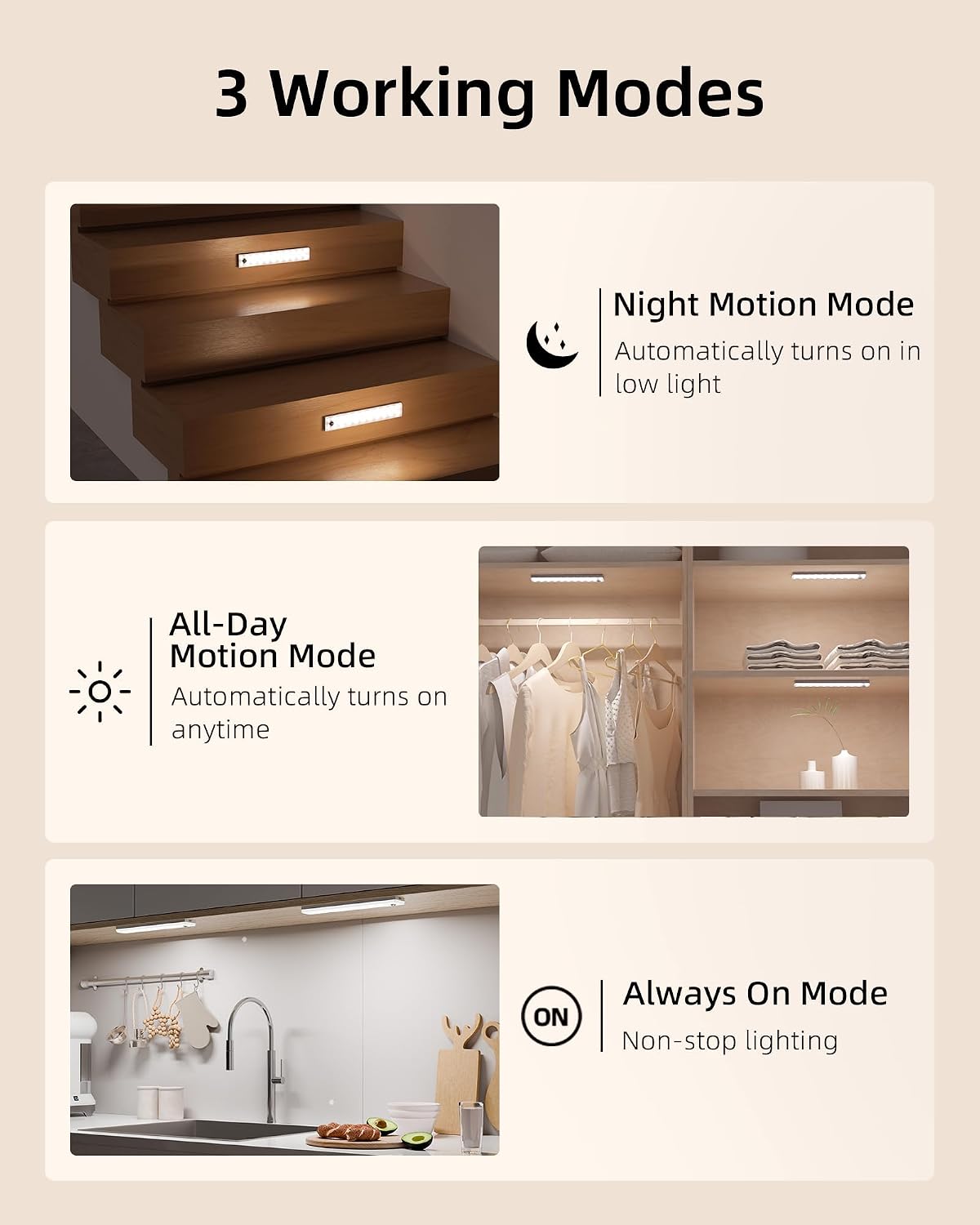 EZVALO Magnetic Under Cabinet Lights with Remote – Set-and-Forget Auto Shutoff for Evening Reading and Focus