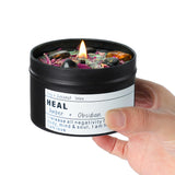 [Brand Name] Obsidian Crystal Energy Candle – Mindful Meditation Altar Ritual for Grounding and Chakra Balance