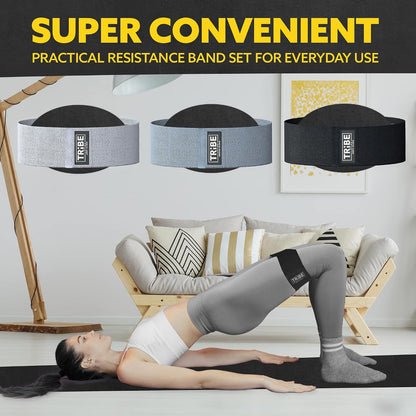 Fabric Resistance Bands – Compact 11-Ounce Set for Study-Break Strength Training in Small Apartments