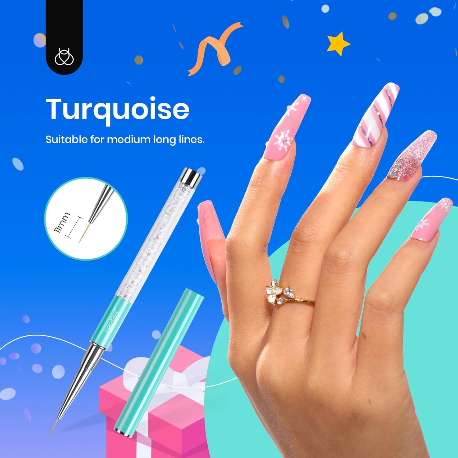 family line includes double-ended brush sets and 88–150 piece ombre sponge packs for expanded nail art workflows