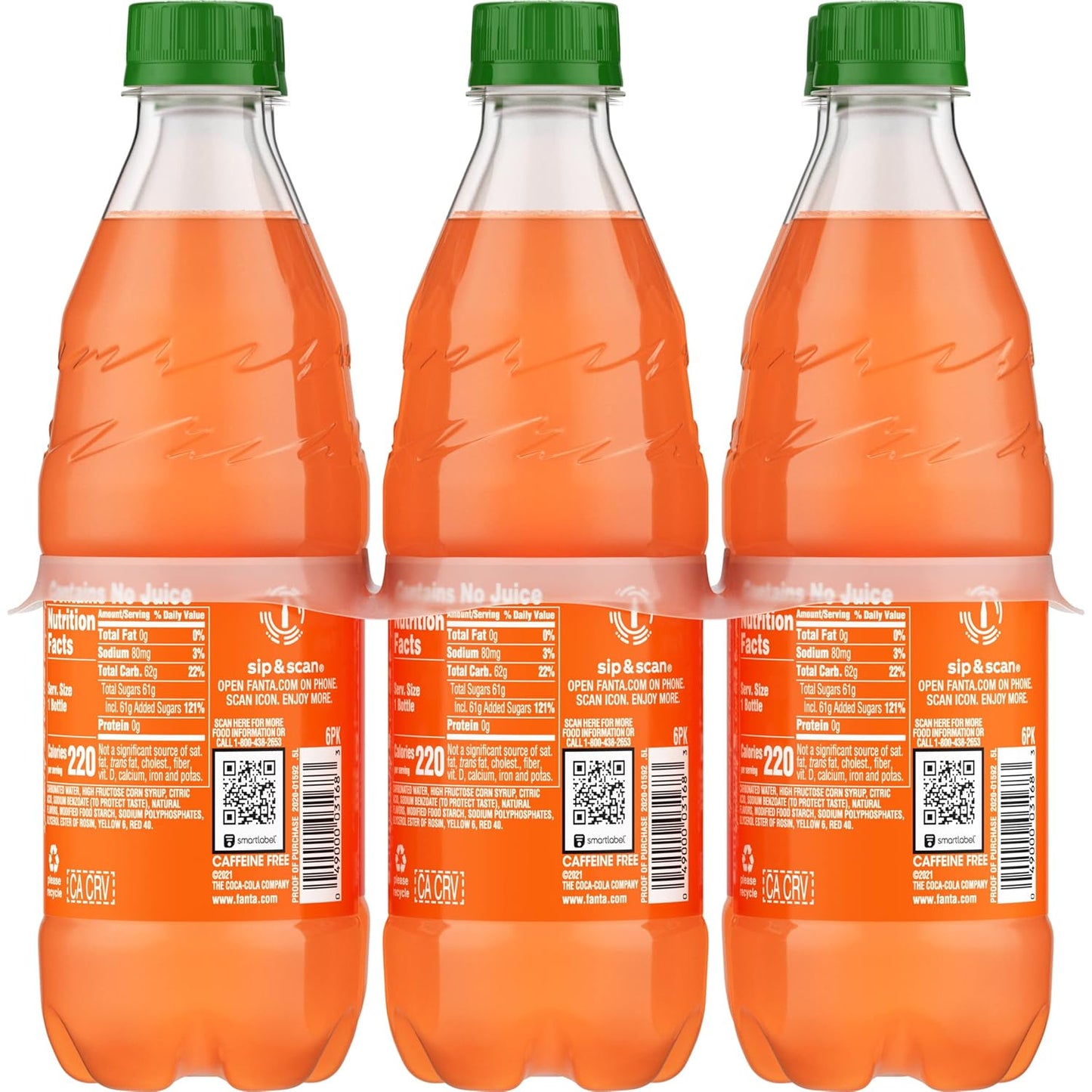 Fanta Orange Soda – Everyday Household Soft Drink, 6 Pack of 16.9 fl oz Fridge-Stock Bottles