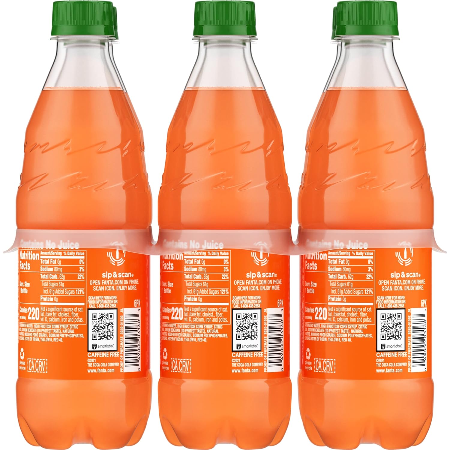 Fanta Orange Soda – Everyday Household Soft Drink, 6 Pack of 16.9 fl oz Fridge-Stock Bottles