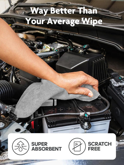 Fantasticlean Microfiber Cleaning Cloth Roll – 30 Pack Portable for Camping and Picnic Cleanup