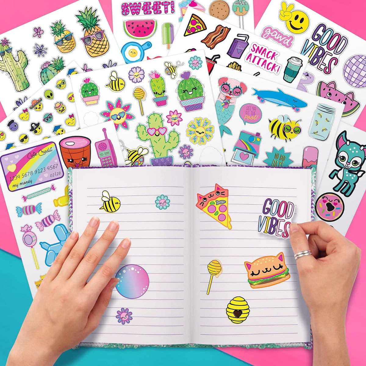 Fashion Angels 1000+ Ridiculously Cute Stickers – 40 Sheet Sticker Pack for Kids' Backpacks, Laptops, and Skateboard Personalization
