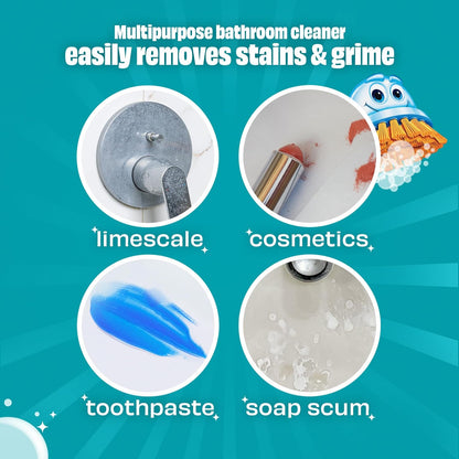 fast-acting limescale and soap-scum dissolving action (lab-tested 5x faster than leading all-purpose cleaners)
