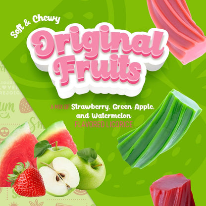 fat-free with reduced sugar compared to typical chewy candy