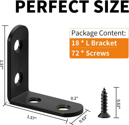 FATLODA L Bracket Set – Rustproof Outdoor Bracket for Fence Panels and Patio Wood Structures