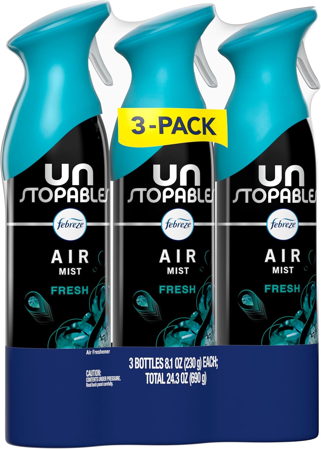 Febreze Air Mist – Clean Design Odor Eliminator for Uncluttered Small Spaces, Simple Scent Spray for Intentional Living, 8.1oz Pack of 3