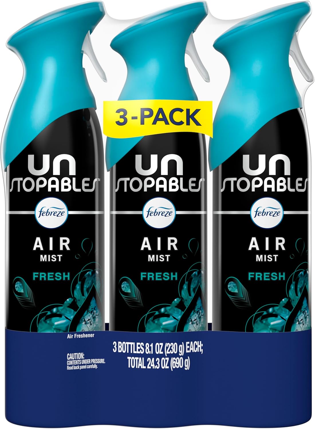 Febreze Air Mist – Clean Design Odor Eliminator for Uncluttered Small Spaces, Simple Scent Spray for Intentional Living, 8.1oz Pack of 3