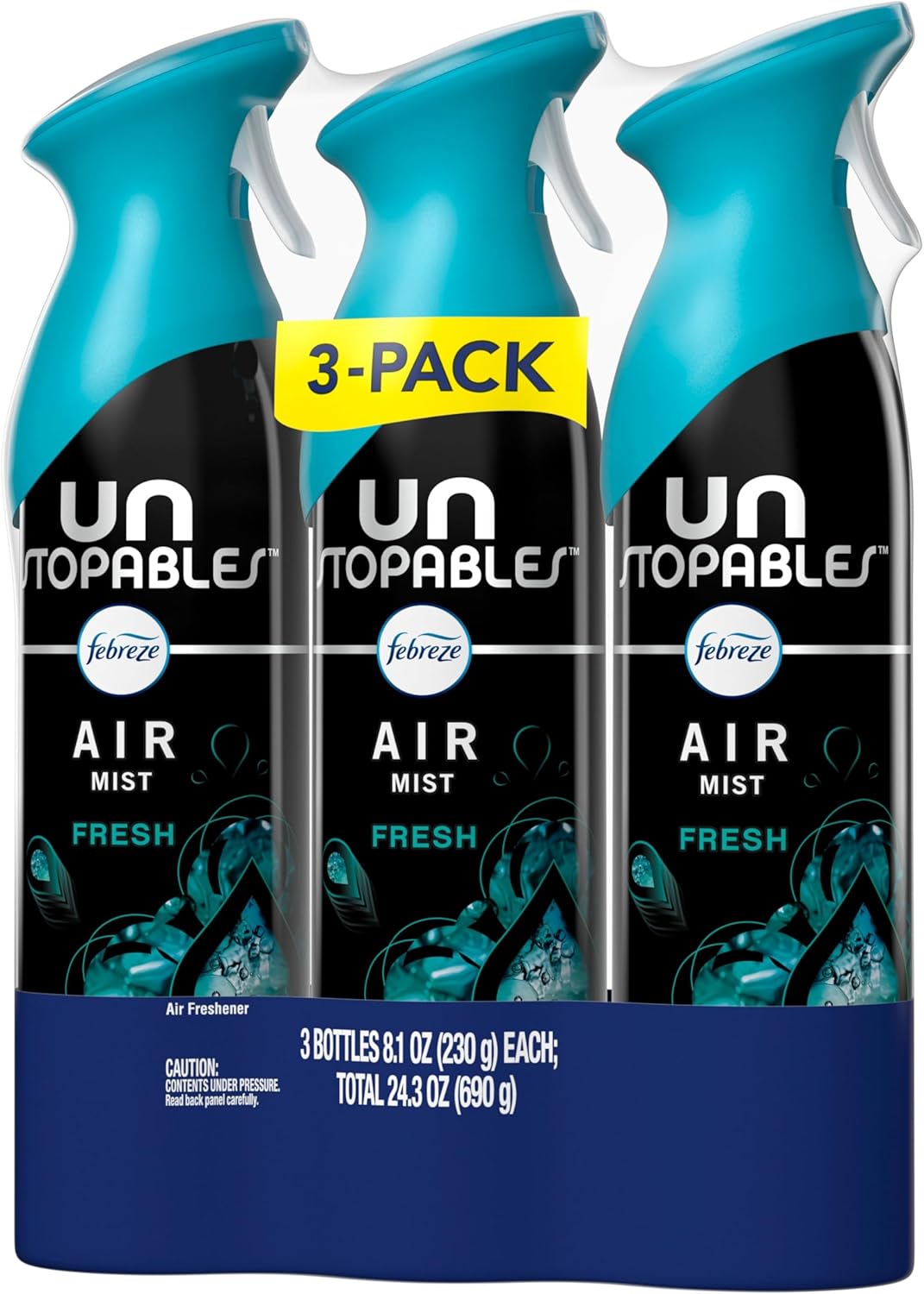 Febreze Air Mist – Clean Design Odor Eliminator for Uncluttered Small Spaces, Simple Scent Spray for Intentional Living, 8.1oz Pack of 3