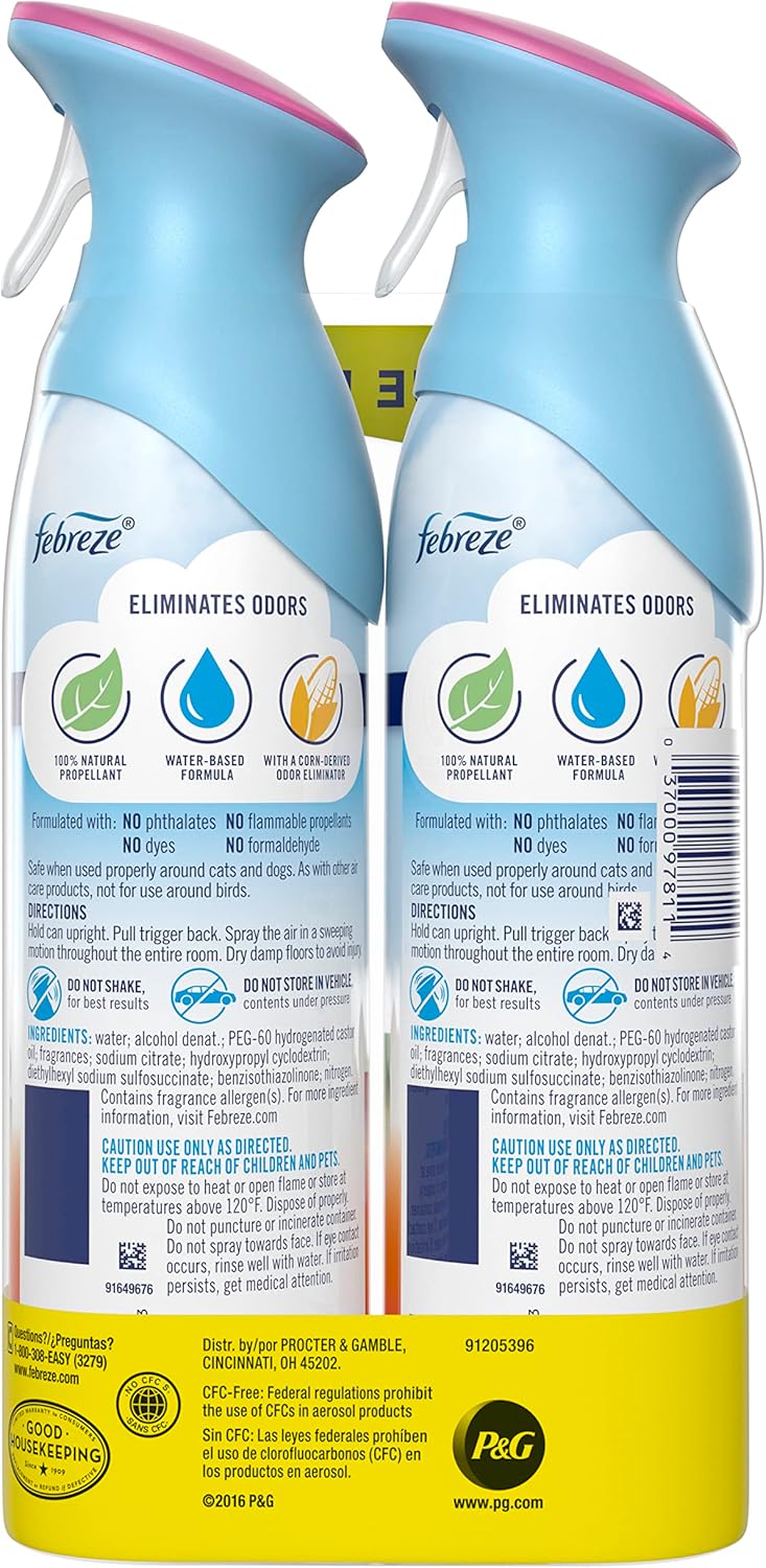 Febreze Air Mist Odor-Fighting Room Spray – Calming Honey Berry Mist for Bedtime Self-Care Routine, 8.8oz, Pack of 1