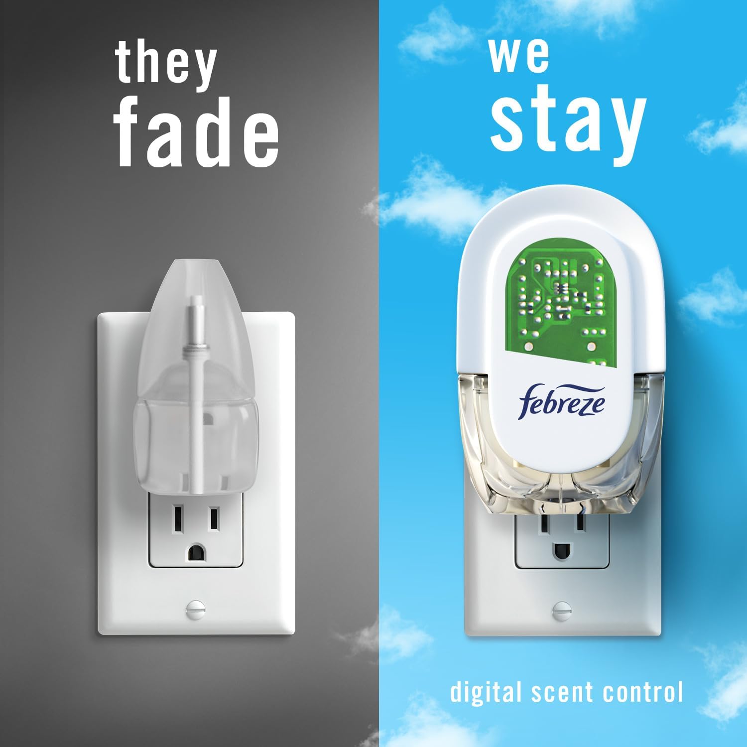 Febreze Fade Defy PLUG Refills – 3-Pack No-Spray Spring Scent Trio for Clutter-Free Living