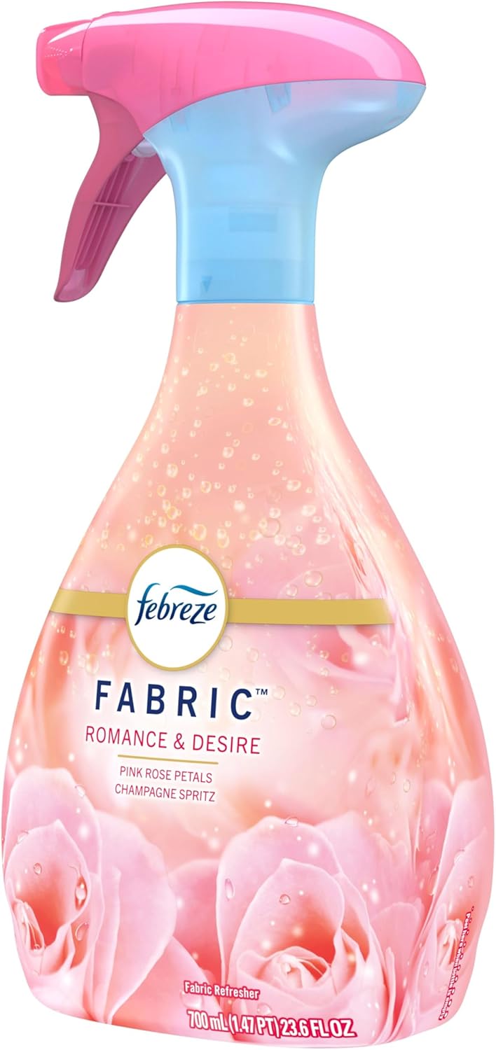 Febreze Odor-Fighting Fabric Refresher Romance & Desire 23.6oz – Cozy Living Room Fabric Mist for Curtains, Sofa, and Throw Pillows