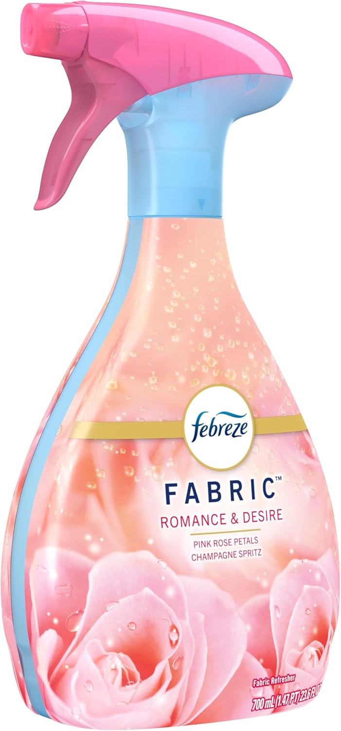 Febreze Odor-Fighting Fabric Refresher Romance & Desire 23.6oz – Cozy Living Room Fabric Mist for Curtains, Sofa, and Throw Pillows