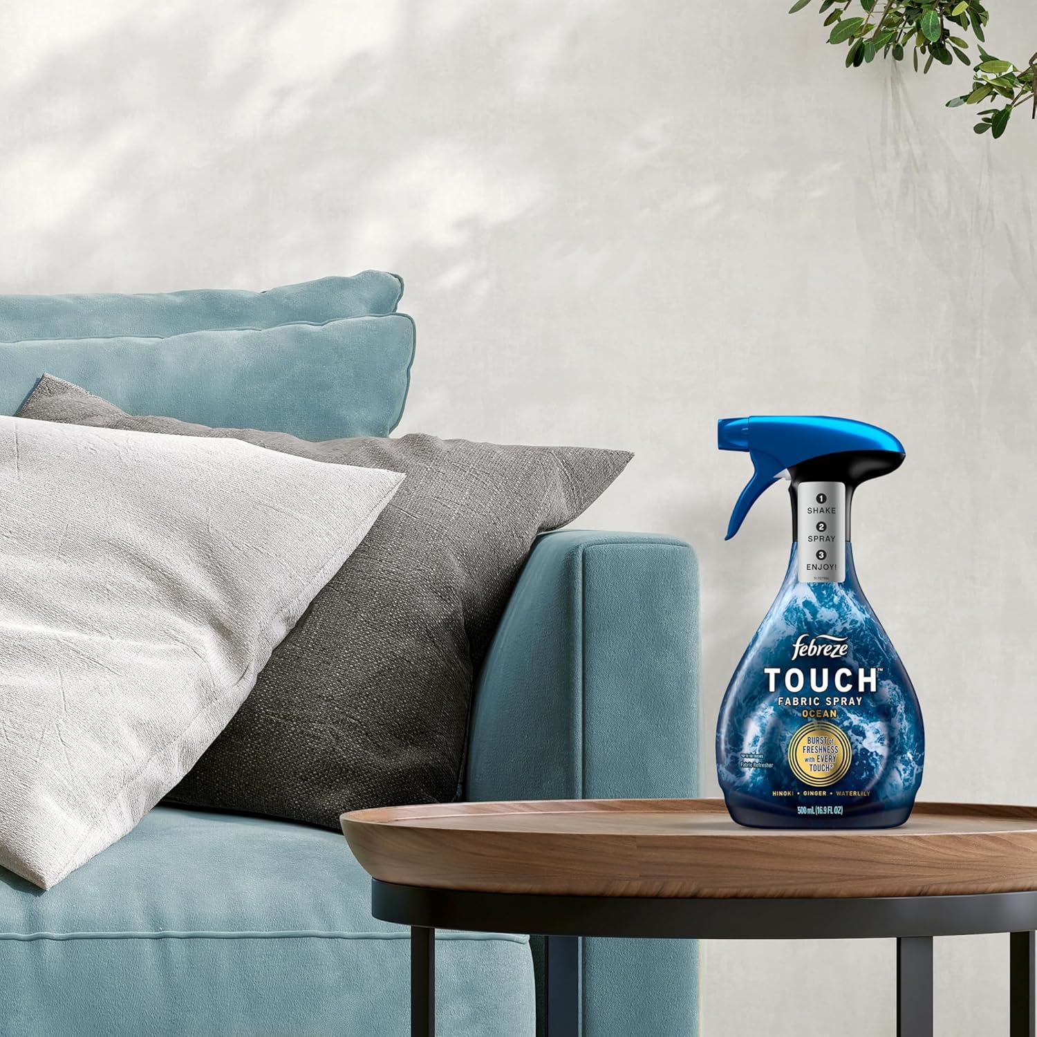 Febreze Touch Fabric Spray – Luxury Housewarming Gift Idea, Layered Waterlily and Cedar Linen and Couch Mist