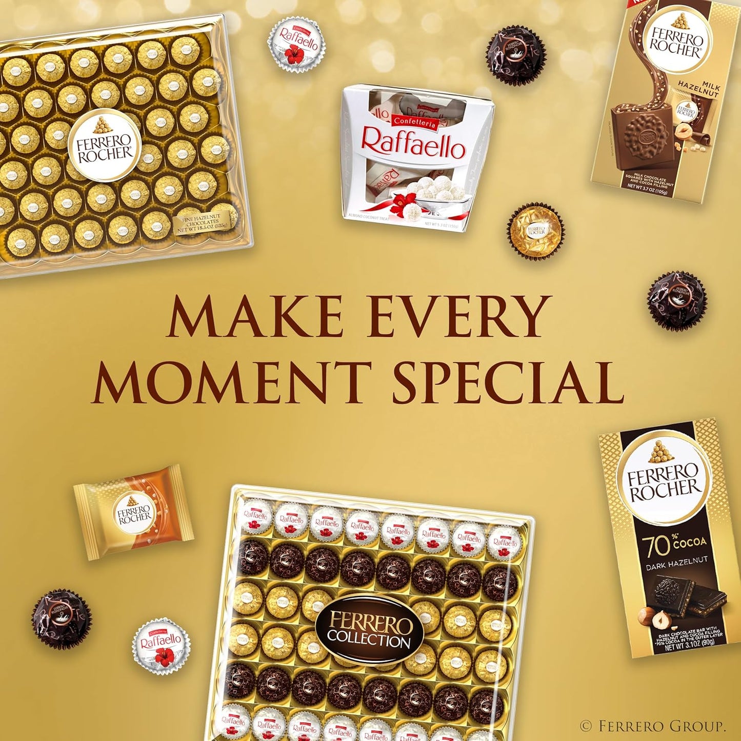 Ferrero Collection Assorted Chocolates – Family-Friendly Easter Basket Treat for Kids and Parents, 48 Individually Wrapped Pieces