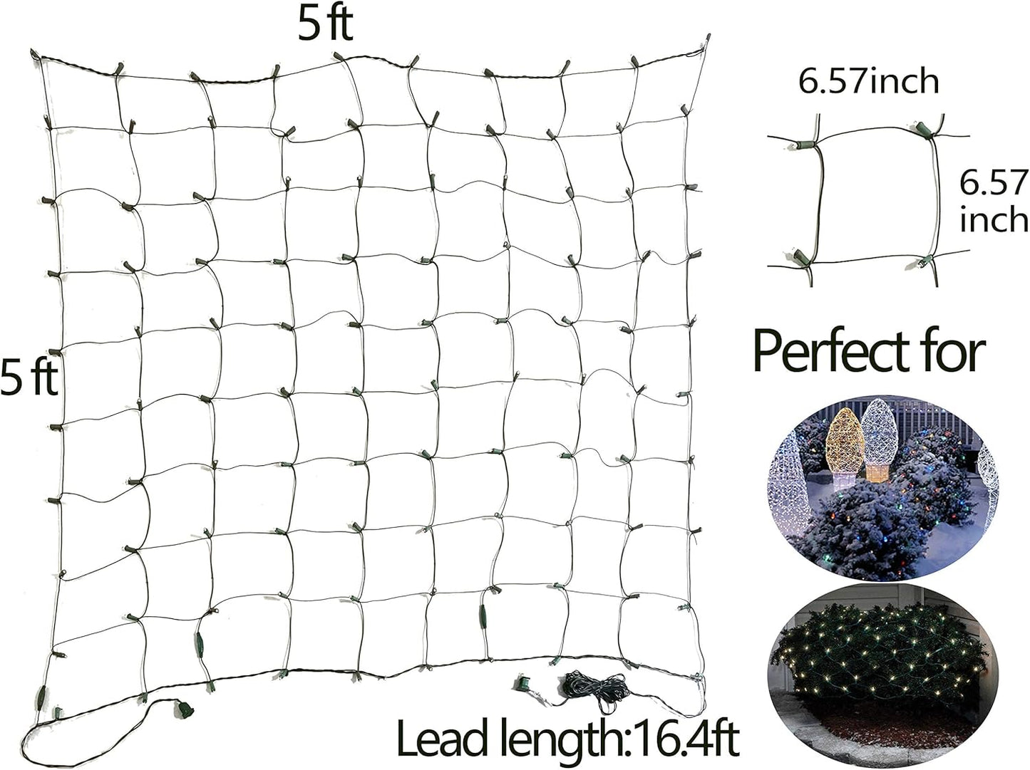 FestoonNET Pro – Thoughtful Holiday Gift for Hostesses, 100 LED Net Lights for Indoor and Outdoor Decor