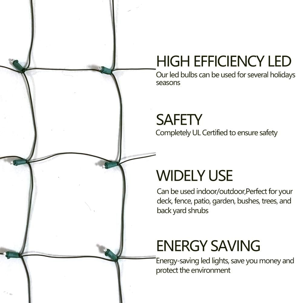 FestoonNET Pro – Thoughtful Holiday Gift for Hostesses, 100 LED Net Lights for Indoor and Outdoor Decor