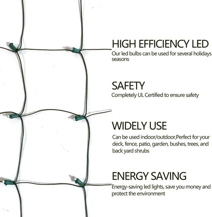 FestoonNET Pro – Thoughtful Holiday Gift for Hostesses, 100 LED Net Lights for Indoor and Outdoor Decor