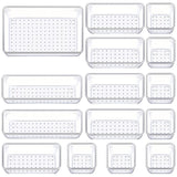 Manalete 15-Piece Clear Drawer Divider Set – Sleek Cosmetic and Accessory Storage for Walk-In Closets