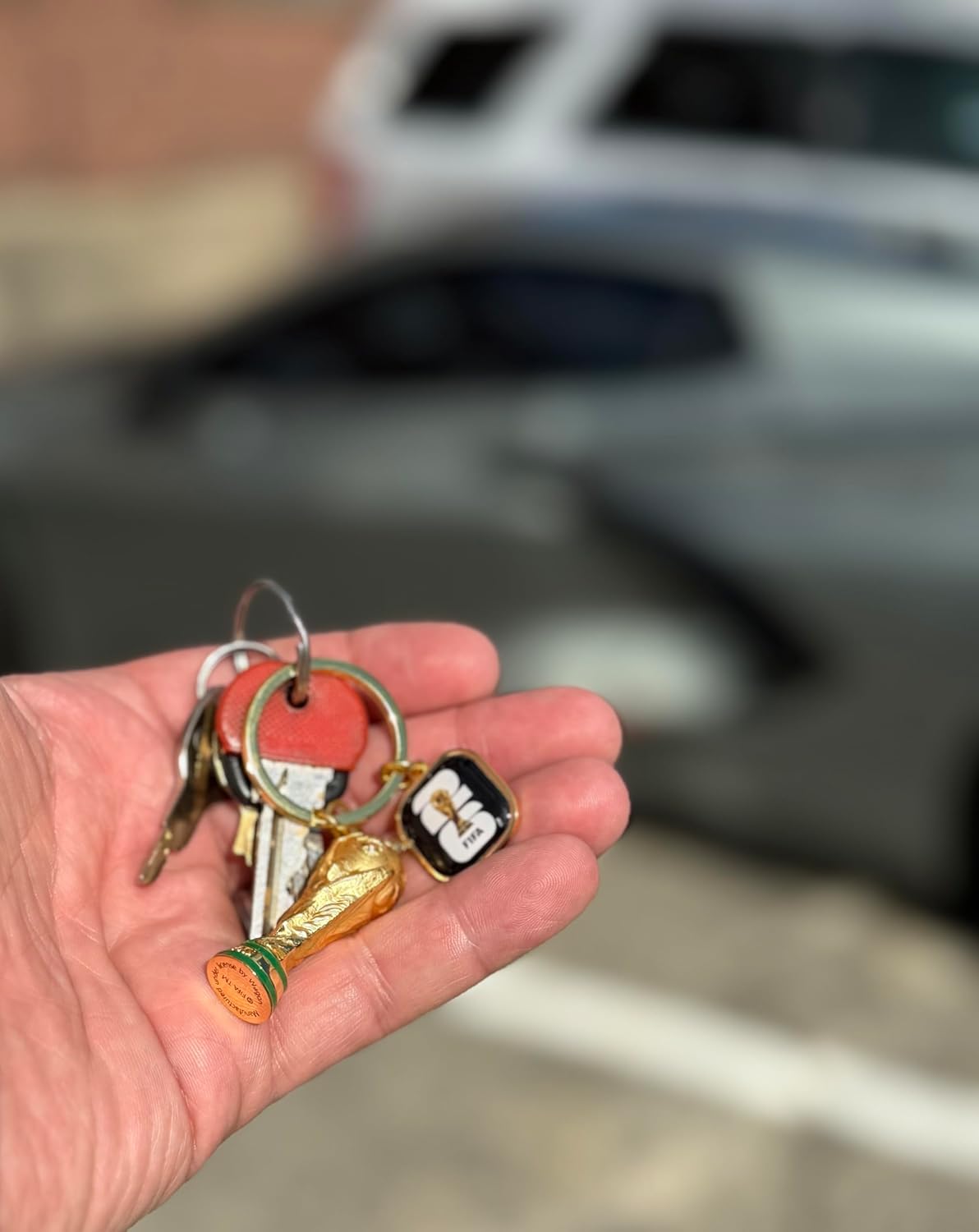 FIFA World Cup 2026 Trophy Keychain – School Backpack Charm for Big Kid Soccer Fans