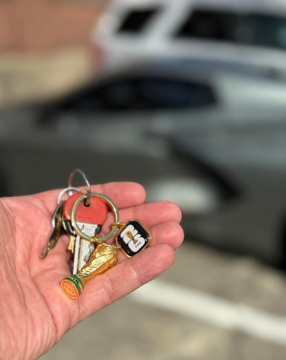 FIFA World Cup 2026 Trophy Keychain – School Backpack Charm for Big Kid Soccer Fans