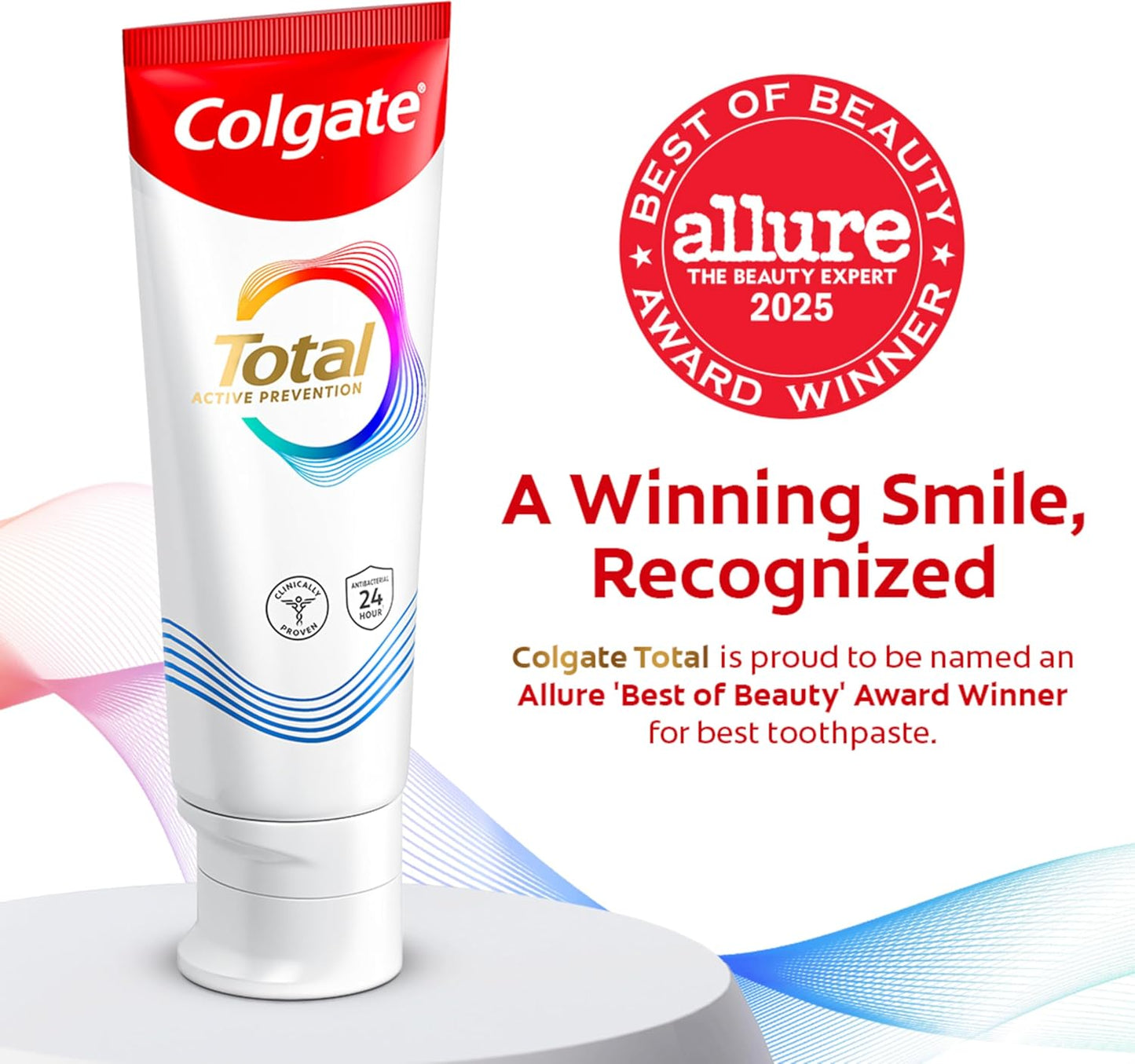 fights 8 oral health issues: gingivitis, plaque, tartar, cavities, sensitivity, bad breath, enamel erosion, and stains