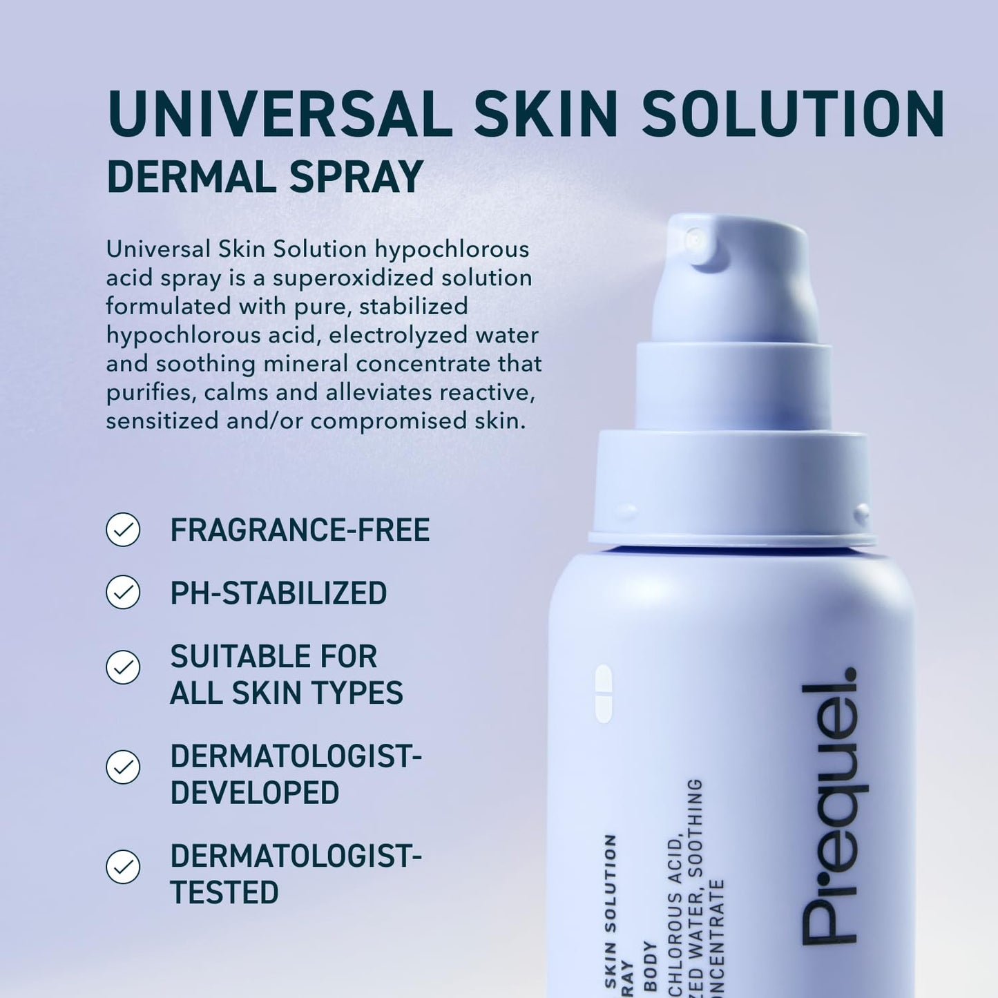 fine-mist pump sprayer for even, drip-free coverage on face and body