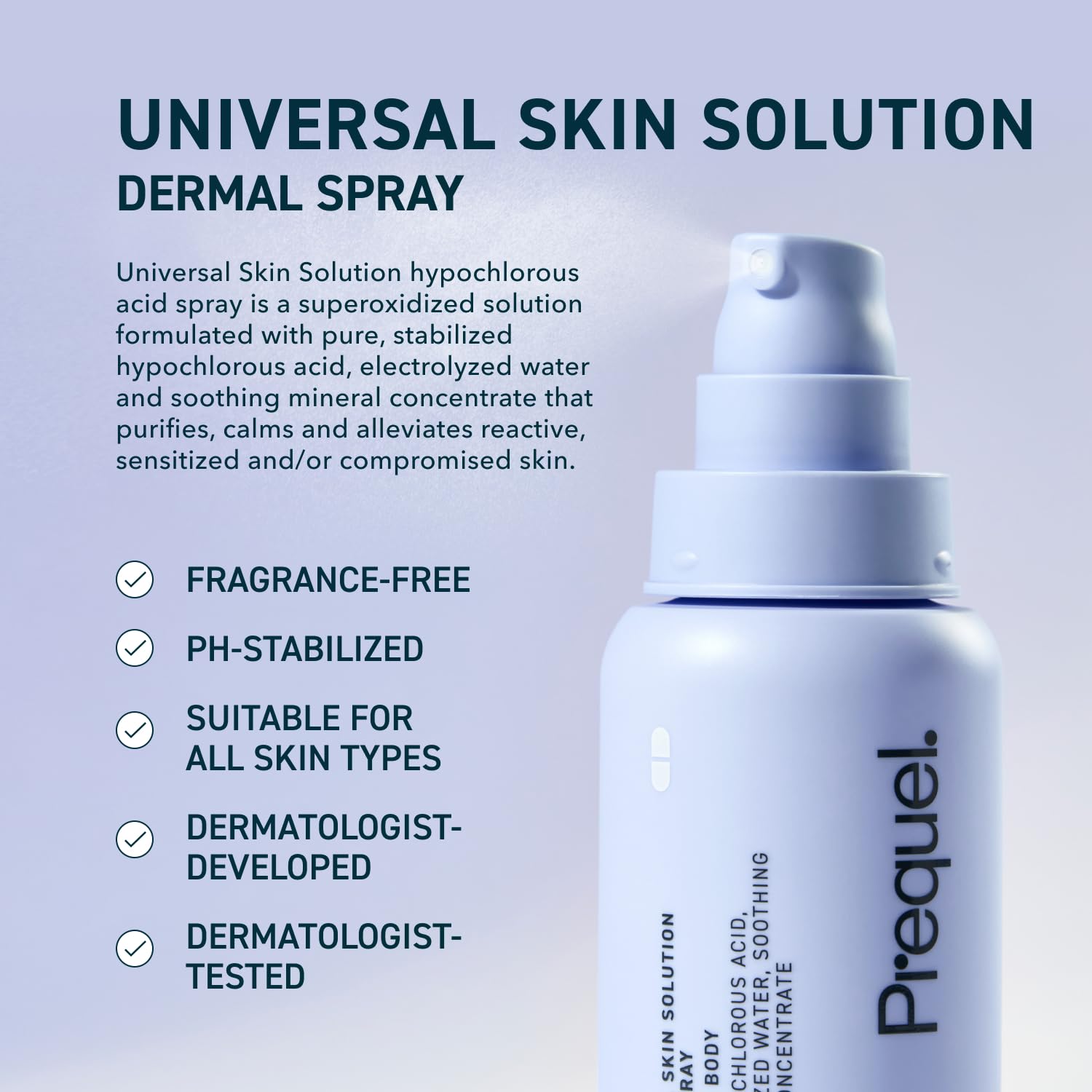 fine-mist pump sprayer for even, drip-free coverage on face and body