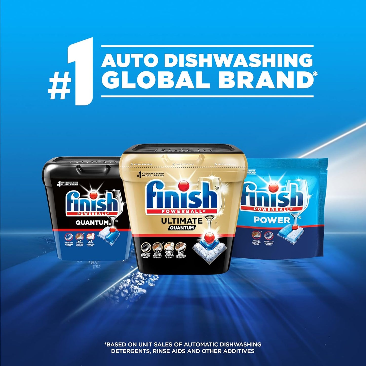 Finish Power Dishwasher Pods for Intentional Homes, No-Measuring Detergent for Less Counter Clutter