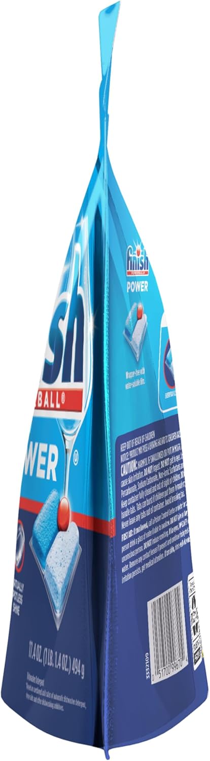 Finish Power Dishwasher Pods for Intentional Homes, No-Measuring Detergent for Less Counter Clutter