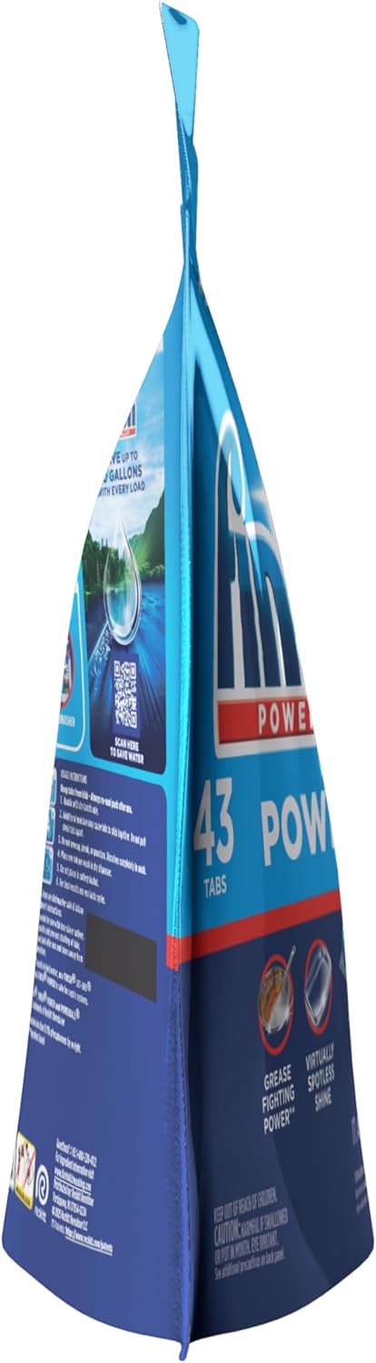 Finish Power Dishwasher Pods for Intentional Homes, No-Measuring Detergent for Less Counter Clutter