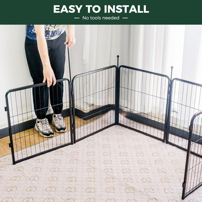 five height options (24", 32", 40", 45", 50") to fit small puppies through medium-large breeds