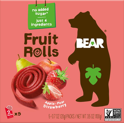 five individually portioned 0.7 oz fruit rolls per pack