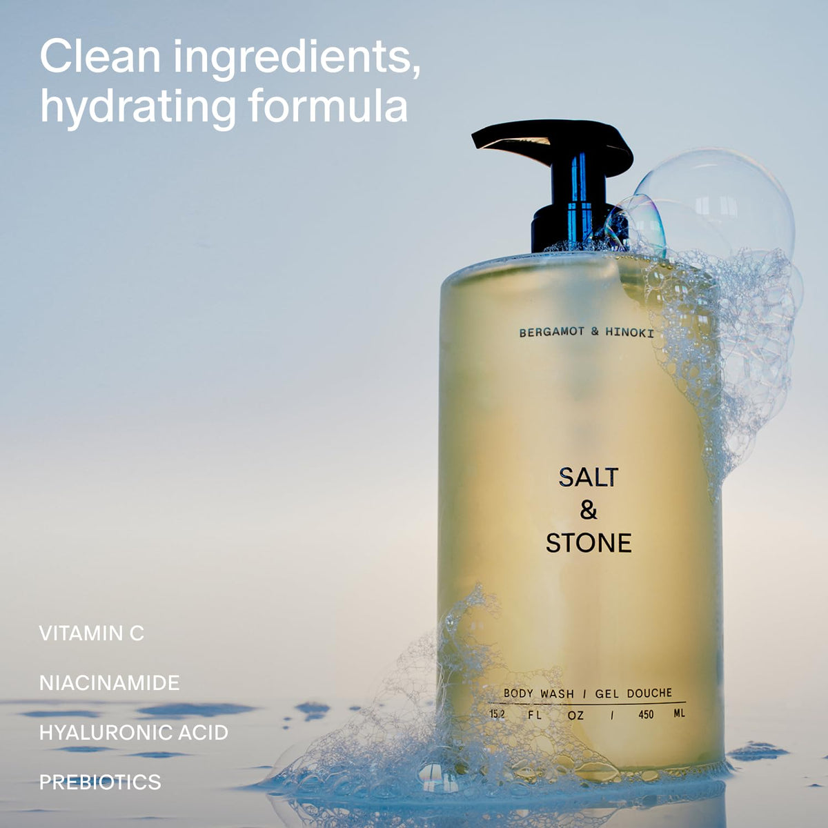 five signature unisex scent options (bergamot & hinoki, santal & vetiver, black rose & oud, saffron & cedar, neroli & basil)