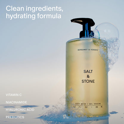 five signature unisex scent options (bergamot & hinoki, santal & vetiver, black rose & oud, saffron & cedar, neroli & basil)