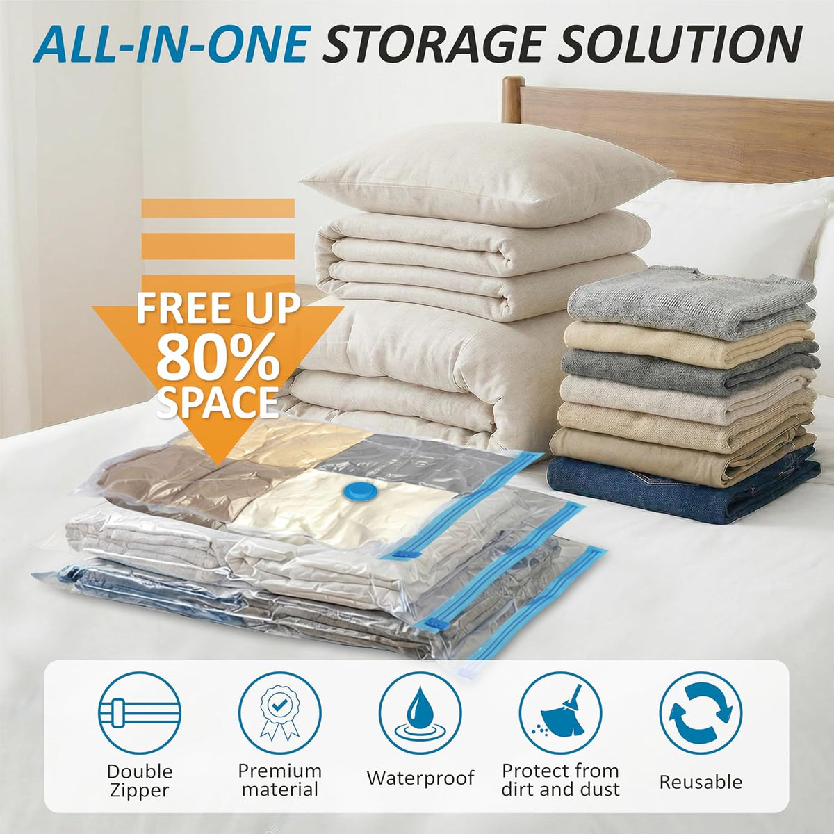 five size variants in one combo: jumbo (39.35"x27.5"), large, medium, small, and travel roll-up